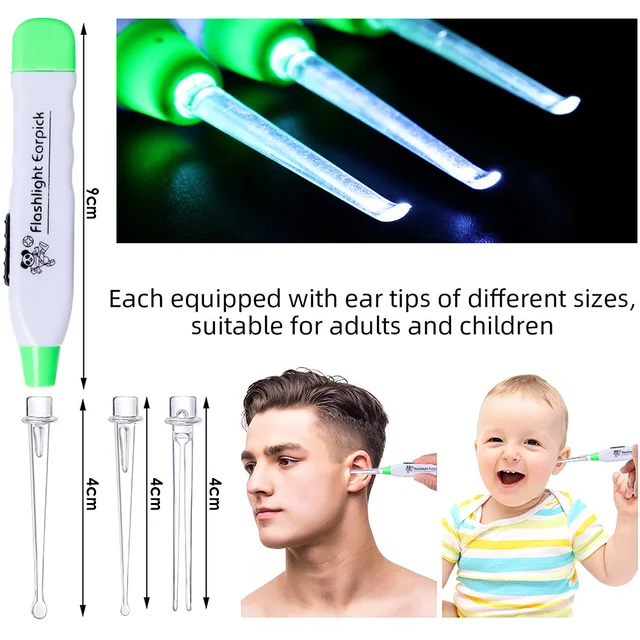 LED FlashLight Baby Ear Cleaner Child Cleaning Ear Curette Kids