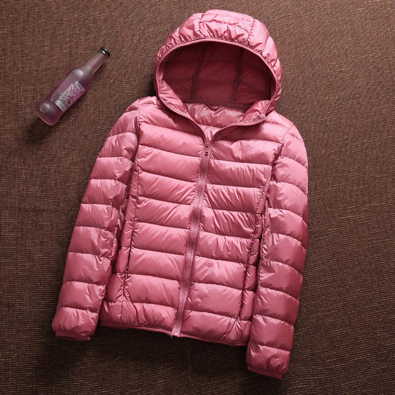 8XL Women White Duck Down Jackets 6XL 5XL Female Ultra Light Duck Down Coats Autumn Winter Warm Hooded Hiking Outwear Portable 5