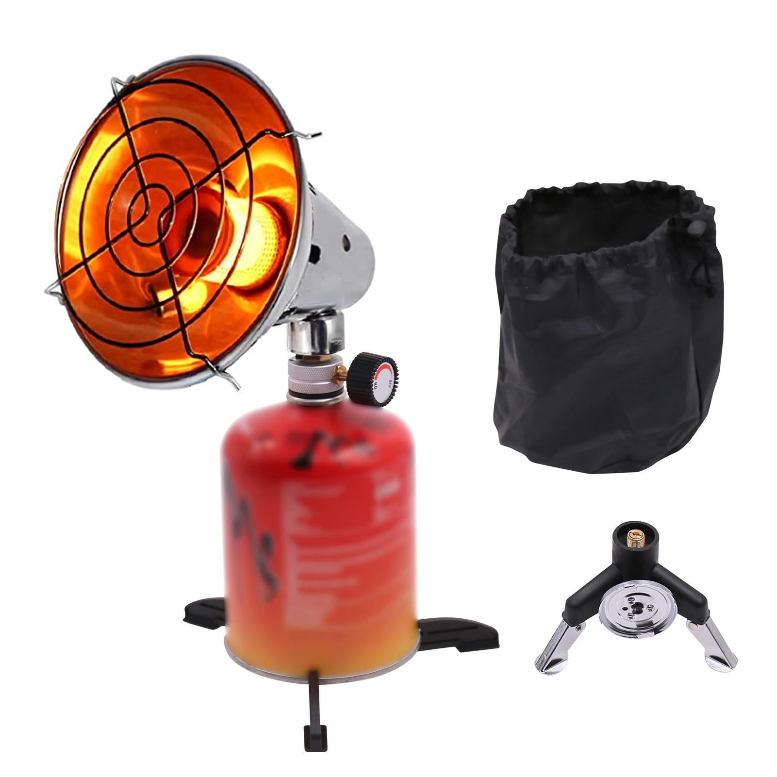 Portable Gas Heater Control Valve Gas Tank Holder Outdoor Camping Heating  Stove with Support Heated Warmer - AliExpress