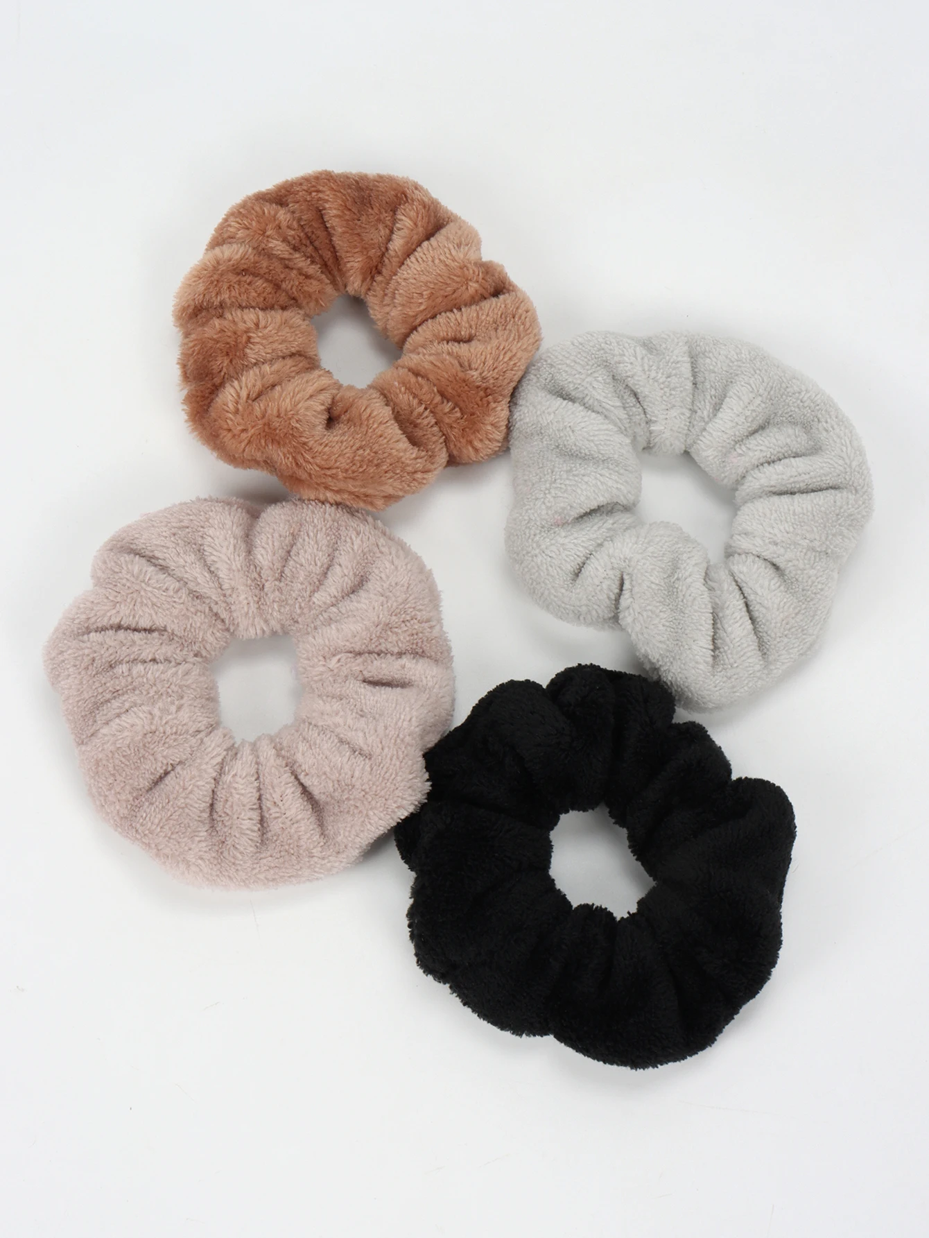 Flauschige Plüsch Haargummis Weiche Elastische Zopfgummis_voghion.com