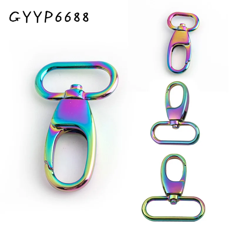 10-50-100pcs 20-25-32-38mm Rainbow Wholesale Prices Swivel Lobster Buckles Bag Metal Spring Clasp Zinc Alloy Snap Hook For Bags