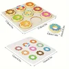 Wooden Doughnut Colors Pairing Toys Montessori Early Education Puzzle Color Matching Game Kindergarten Game Teaching Aids 6