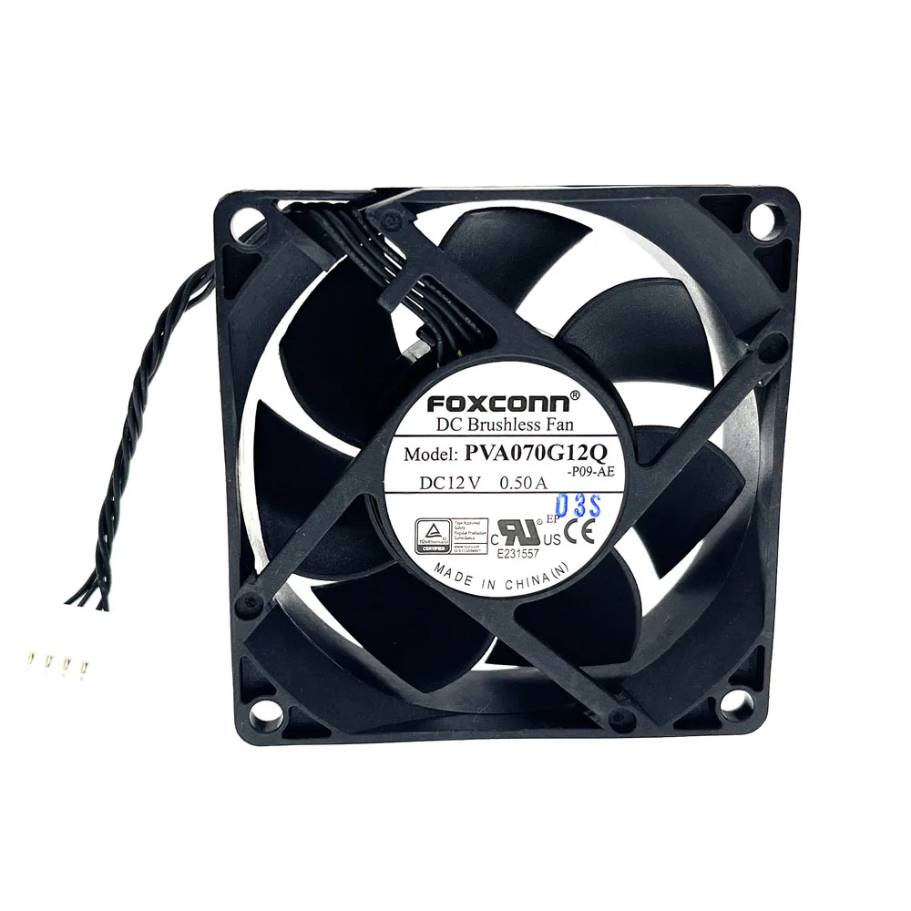 

Новый бесщеточный вентилятор постоянного тока PVA070G12Q, 2 шт., 12 В, 7025 А, дюйма, 70*70*25 мм, 4 провода, высокоскоростной кулер охлаждения ШИМ