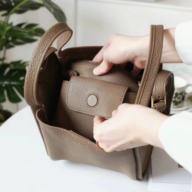 Borsa a secchiello Songmont originale al 100% serie di cestini per verdure borsa a tracolla portatile di grande capacità con Design di piccola personalità da donna