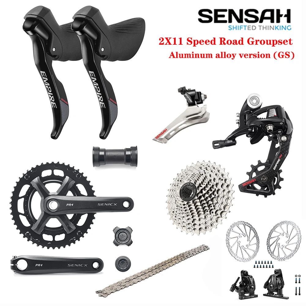 SENSAH EMPIRE 2x11 Speed 22s Road Groupset for Road bike Bicycle 5800 R7000 Aluminum GS/SS version BB24MM