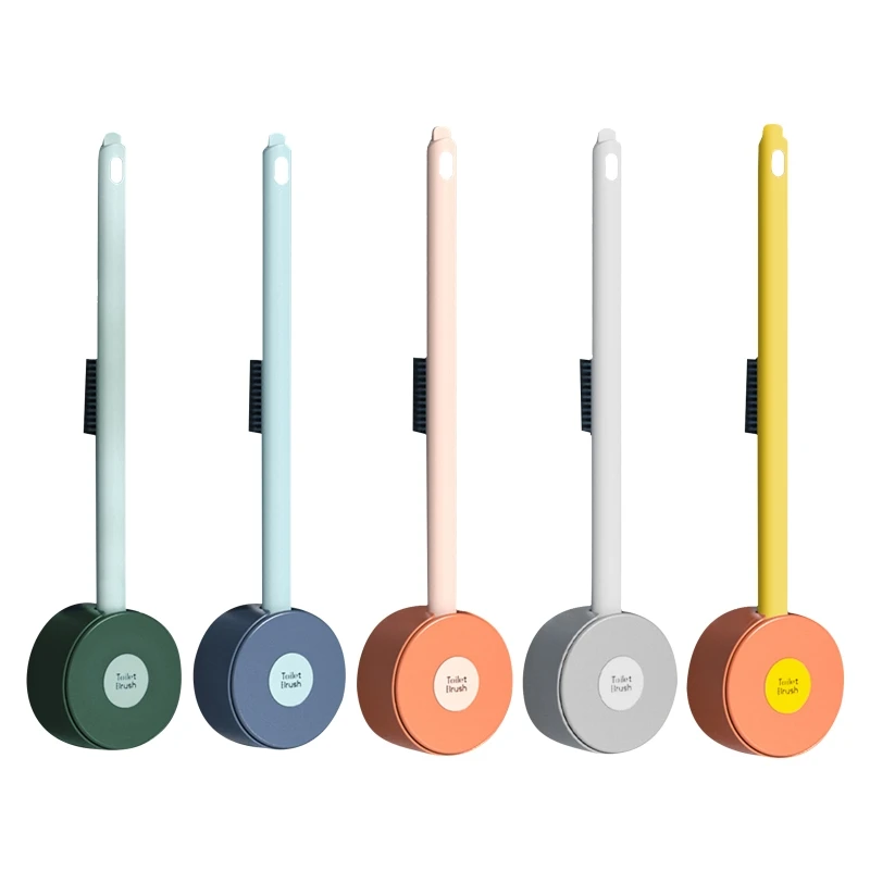 

Силиконовая щетка для унитаза с держателем, настенная длинная ручка для чистки ванной комнаты B