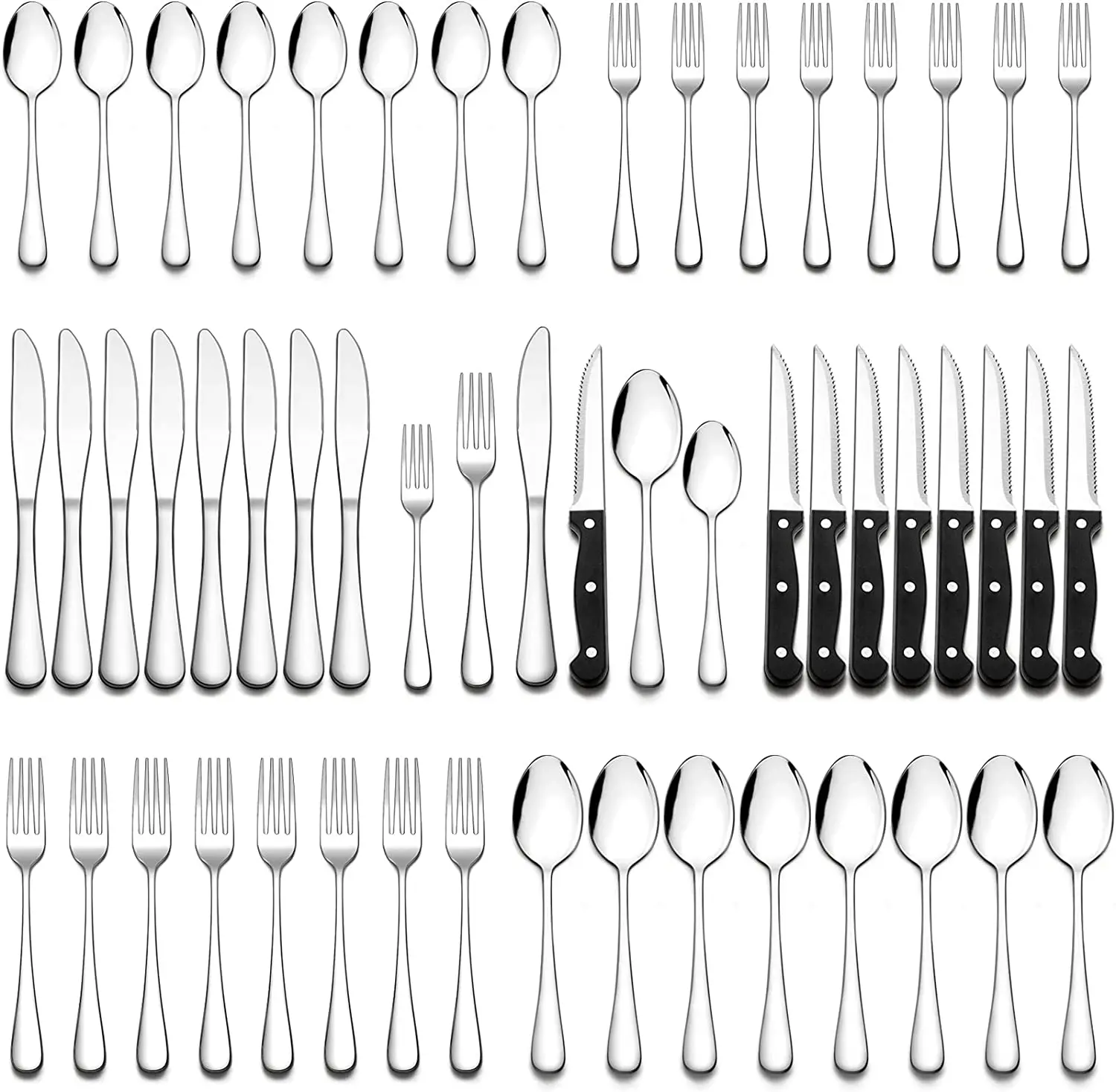 Flatware Set with Steak Knives 1