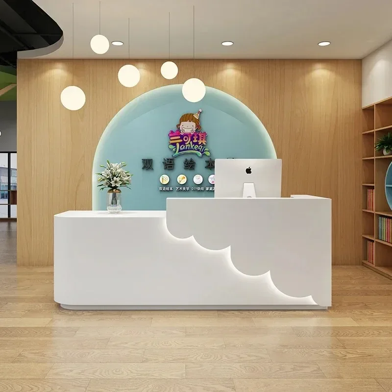 Customer Center Shop Service Counter Spa Reception Furniture Beauty Salon Receptionist Front Desk Party Tables Luxury Receiption