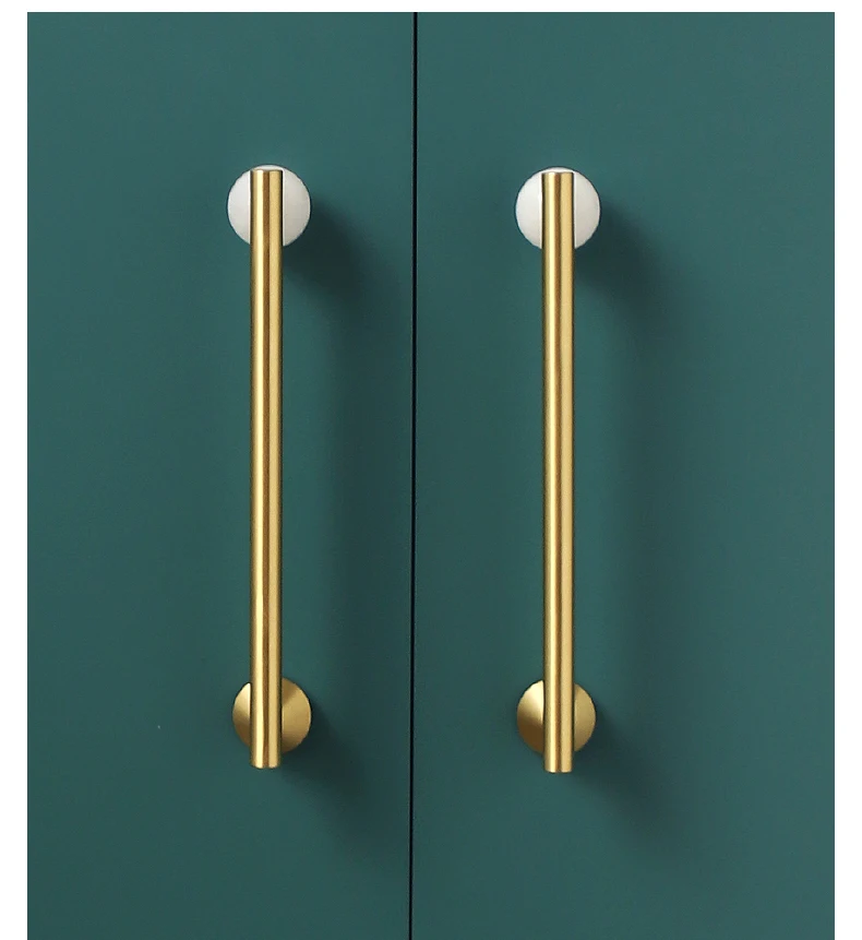 Cristal Natural e Latão Móveis Alças, Maçanetas