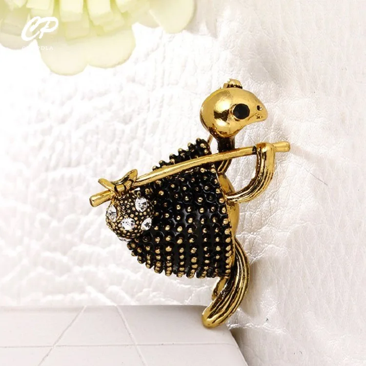 

Fashion creative rhinestones cute turtle brooch alloy animal corsage pin all-match clothing pin