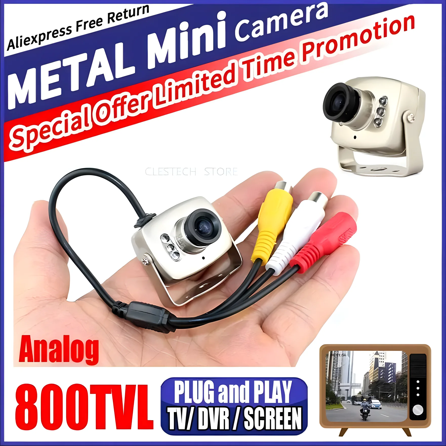 

Супер микро ночное видение 800TVL CCTV HD мини-камера AV Аудио Микрофон металлический мониторинг продуктов наблюдения маленький vidicon