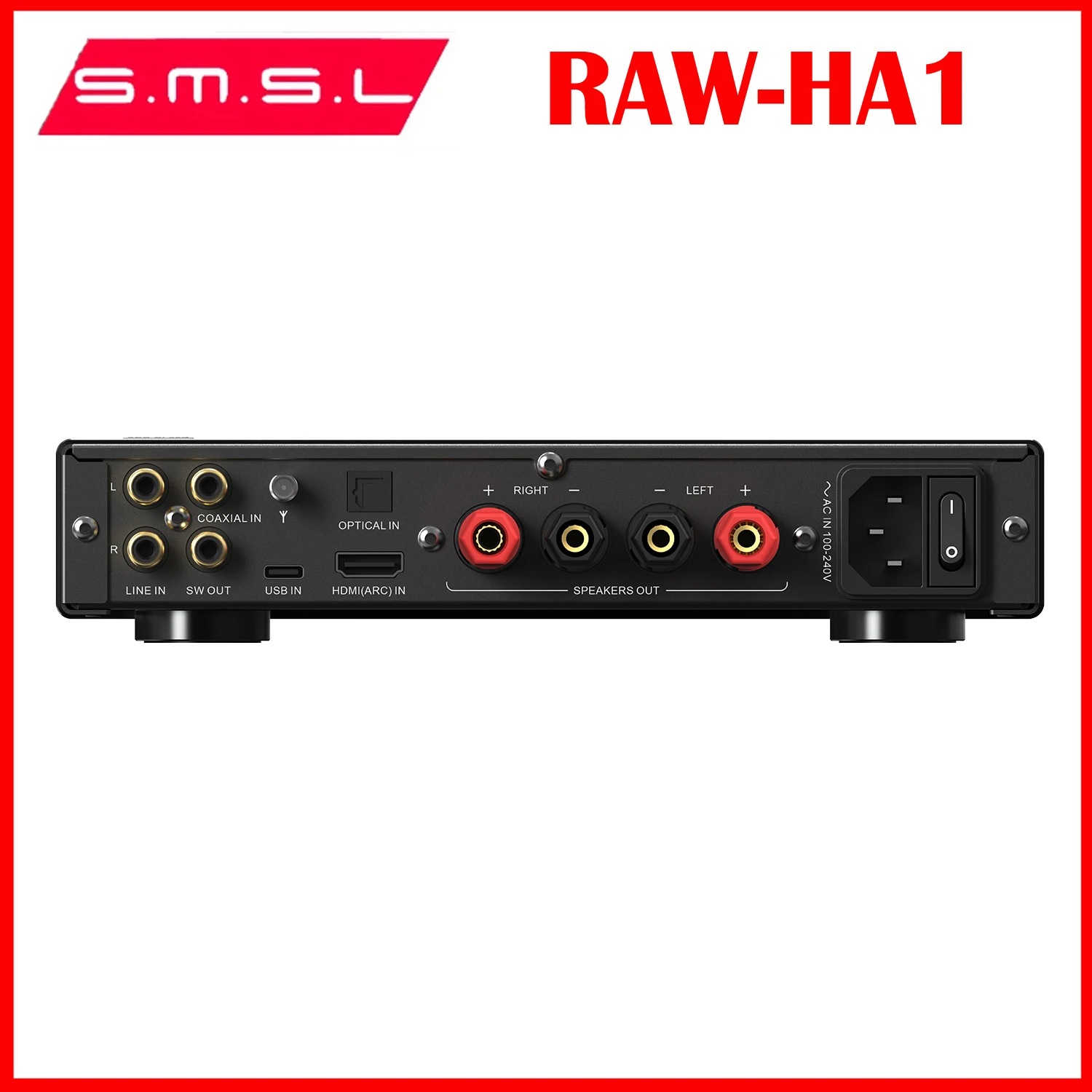 SMSL RAW-HA1 파워 앰프 MQA MQA-CD XU316 32Bit/768kHz DSD256 BT5.1 지원 LDAC APTX/HD SBC AAC SMSL HA1 앰프