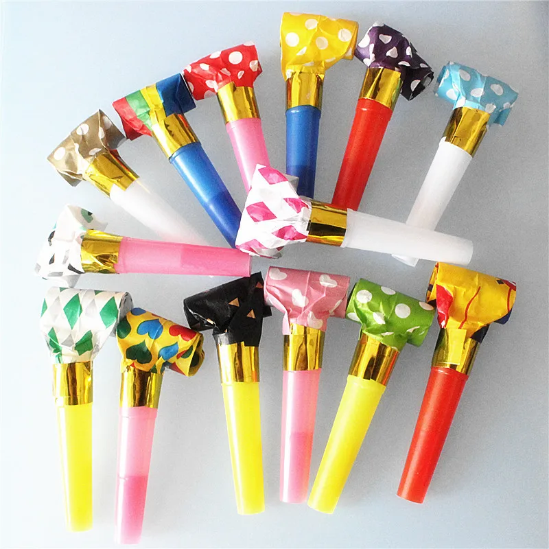 

50pcs/set Funny Party Blowouts Whistles Kids Birthday Party Favors Decoration Supplies Noice Maker Toys Goody Bags Pinata