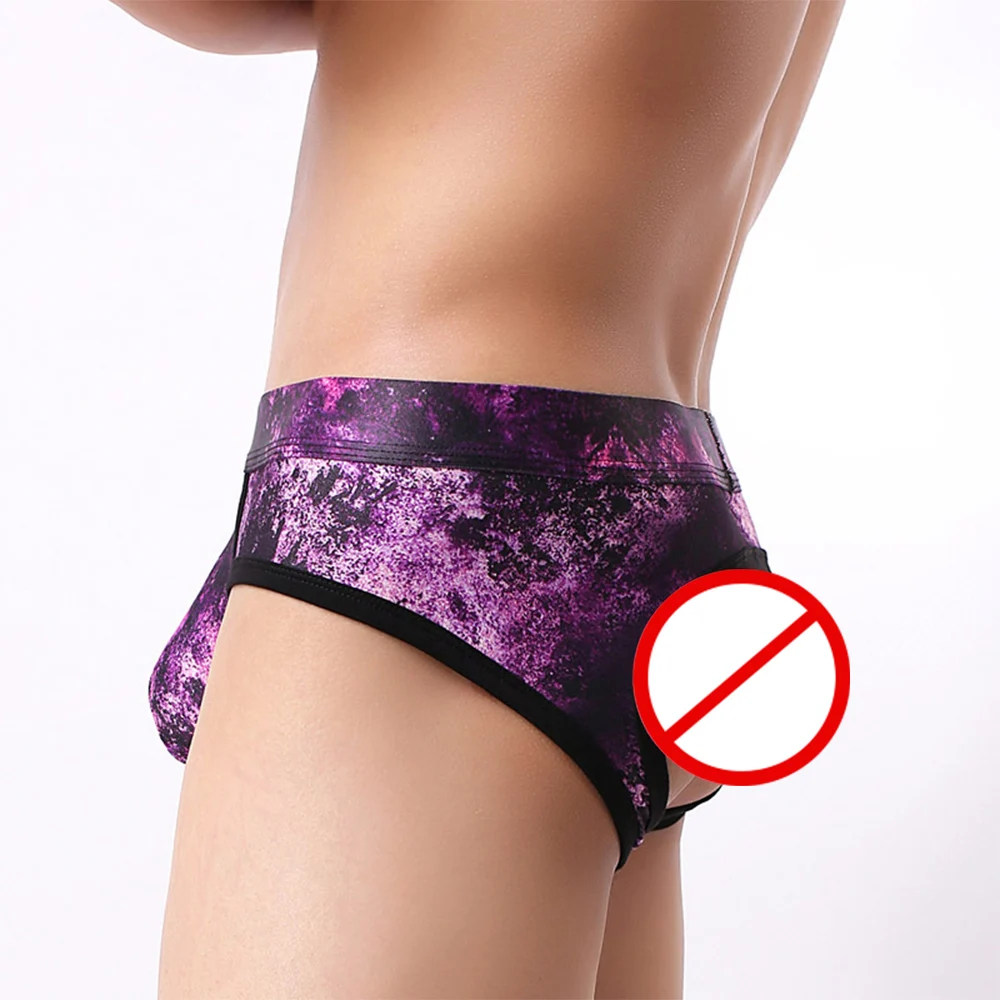 

Pantie Jeans Men Underwear Sexy Men's Low Waist Breathable Briefs with Printed Design and Enhanced Pouch Feature