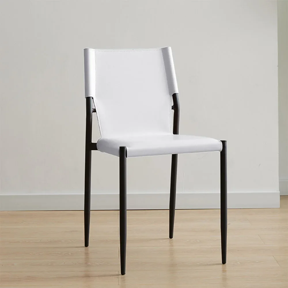 

White Kitchen Dining Chairs Metal Designer Unique Italian Lounge Modern Dining Chairs Metal Legs Design Muebles Indoor Furniture