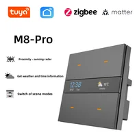 M8Pro smart home switch, home automation, scene mode switching, four – way relay, proximity – sensing radar