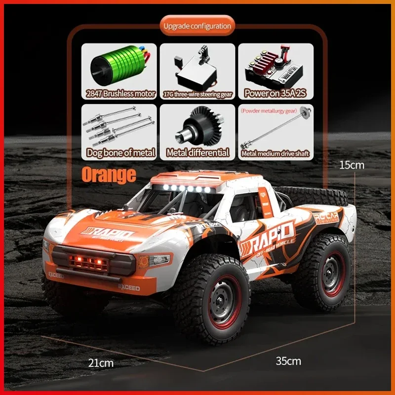 Rc Car Off Road 4x4 50km/h or 70km/h High Speed Brushless Motor Monster Truck 1/16 Desert/Snow Racing Drift Cars Toys for Boys 4