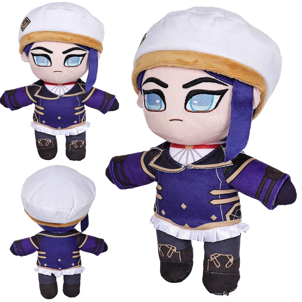 Plush Toy Plush Doll Caitlyn Kiramman Cosplay LoL Mascot Soft Birthday Halloween Party Gifts Adult Children Home Decor