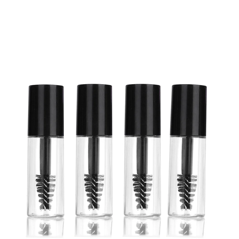 Cosmetic Bottle Makeup Empty Bottle 3ml 10pcs Pack3ml Empty Mascara Tube Eyelash Cream Vial Liquid Bottle Sample Cosmetic Container with Leakproof Inner Black Cap