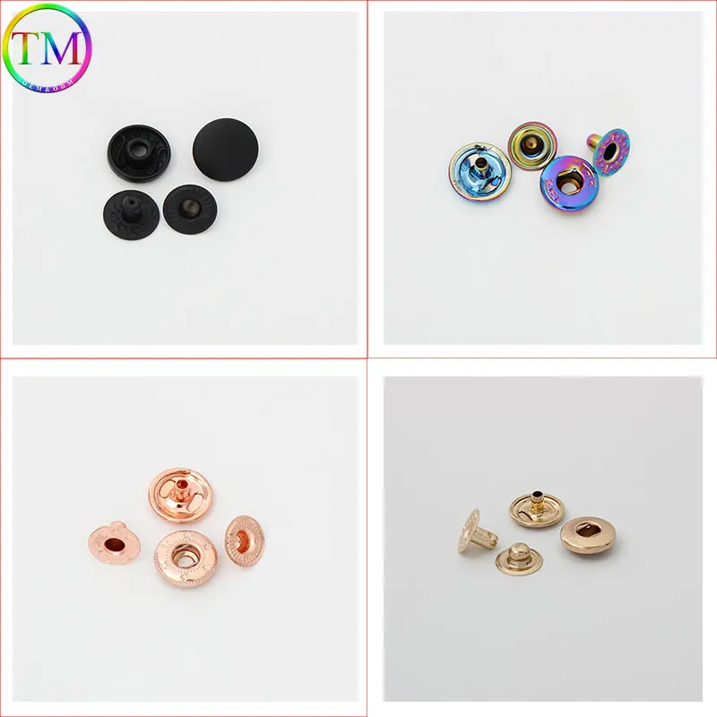 20-100 Pieces Multi-Color Snap Fasteners Metal Snaps Rivets Stud Leather Bag Clothes Jacket Repair Rivet Diy Accessories