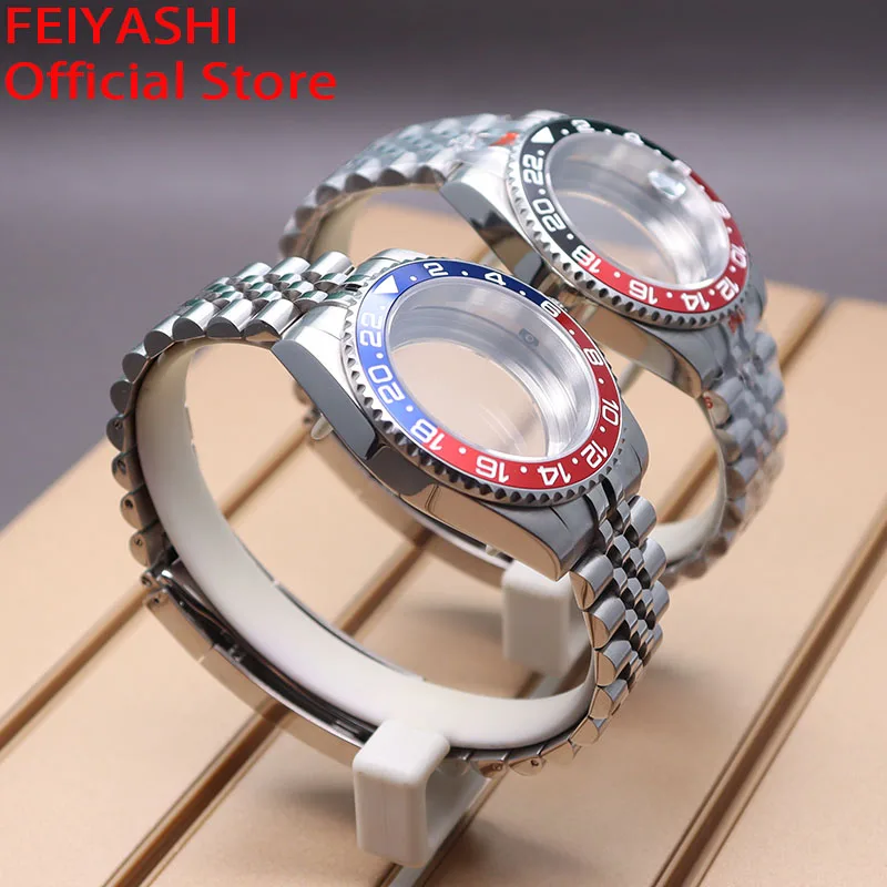 FEIYASHI 40mm Case Men's Watches Bracelet Watchband Parts For seiko nh34 nh35 nh36/38 miyota 8215 eta 2824 Movement 28.5mm Dial
