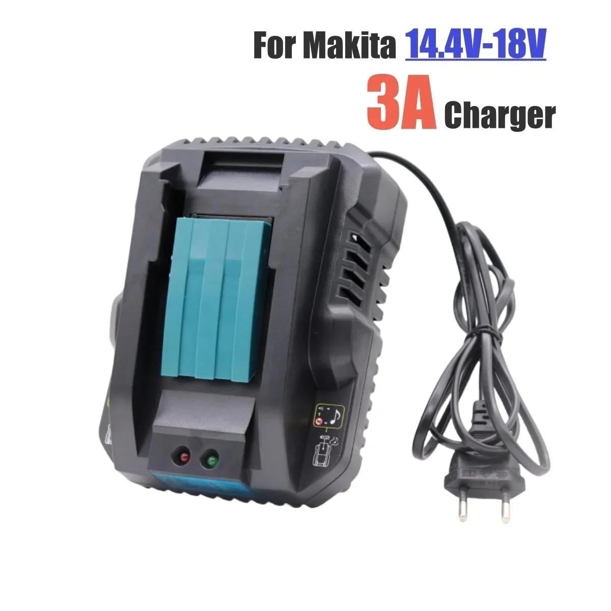 

Li-ion 3A Battery Charger for Makita 18V 14.4V BL1860 BL1850 BL1840 BL1830 BL1820 BL1415 BL1440 DC18RC Replace Lithium Converter