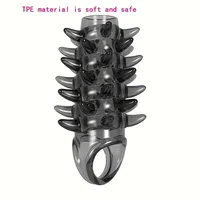 Strukturierte Penis Enhancer Sleeve Flexible Silikon Extender Verzögerung Cock Ring Erektion Stimulation für Männer Paar Erwachsene Sex Spiel Spielzeug 3