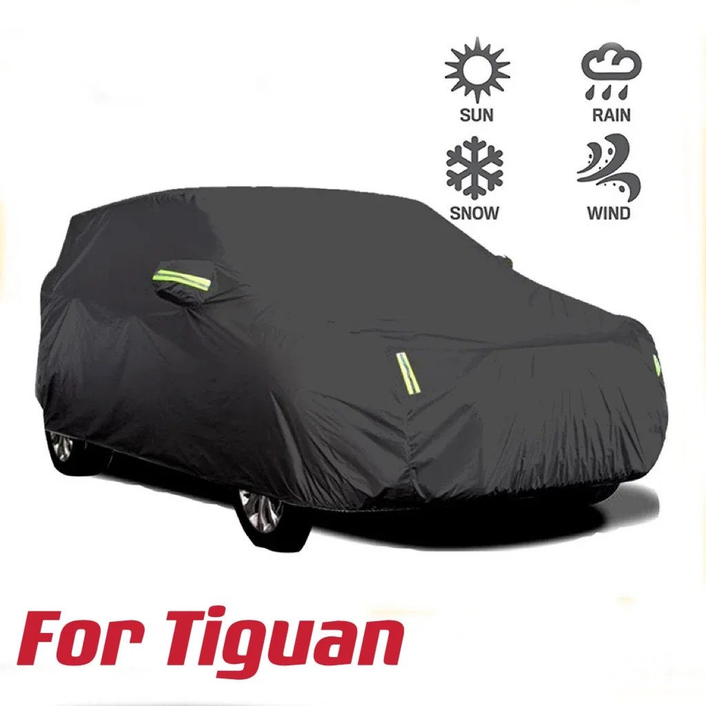 

Car Cover For Tiguan SUV Outdoor Anti-UV Sun Shade Snow Rain Resistant Cover Windproof Auto Outdoor Accessories