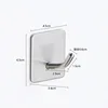 Self Adhesive Wall Hook Coat Rack Key Holder Towel Hooks Bedroom Stainless Steel Clothes Rack Kitchen Bathroom Accessories 6