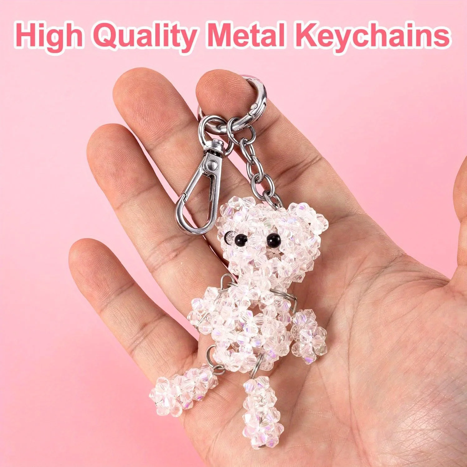 Swivel Clasp Clip Metal Swivel Snap Hooks Double Opening Key Chain Clip Key Ring 2 Sets for DIY Crafts Lanyard Making