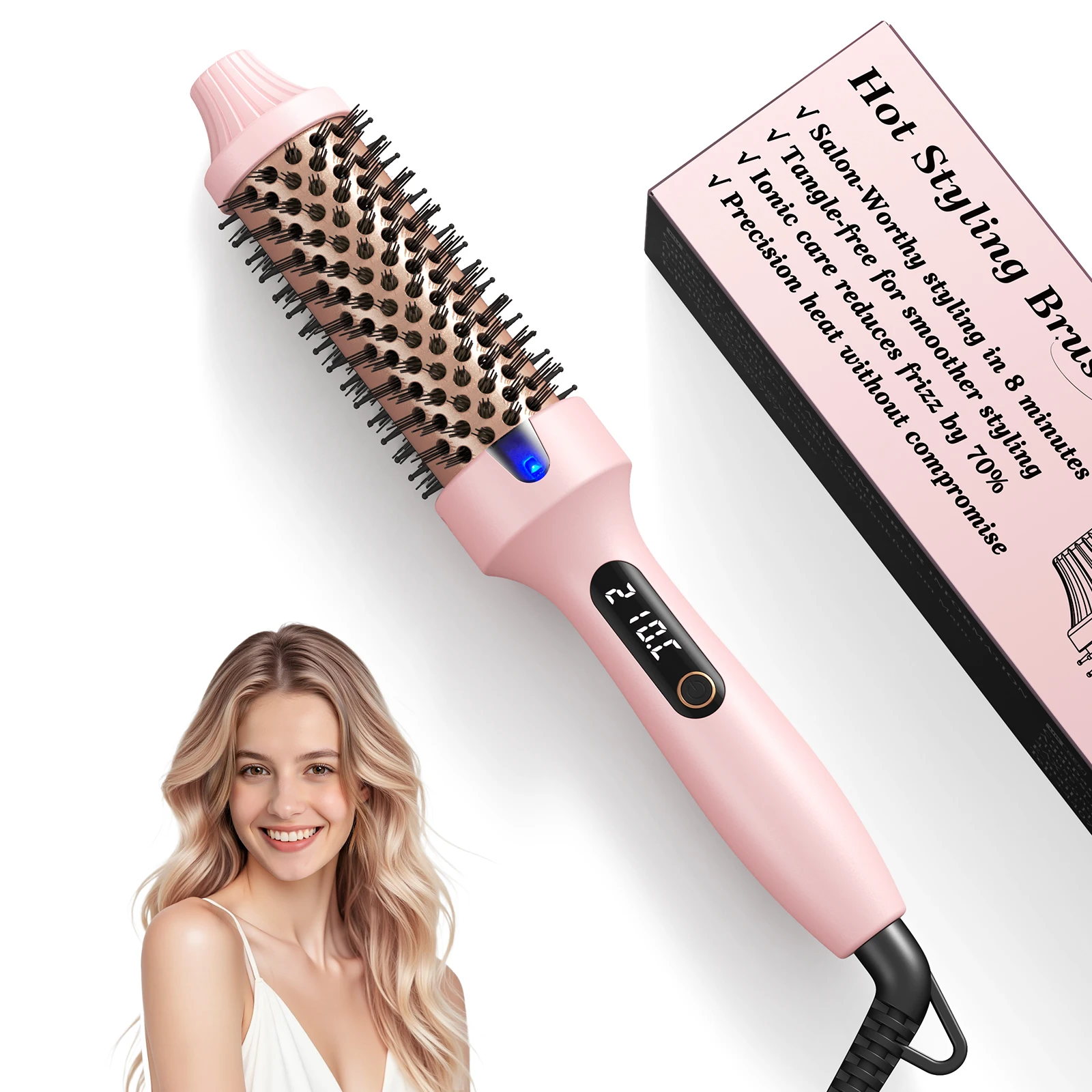 Ionic Thermal Brush - Curling & Straightening Tool