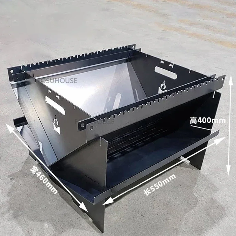 Modern Stainless Steel Fire Pits for Outdoor Heaters Charcoal Brazier Winter Multifunctional Outdoor Charcoal Folding Wood Stove