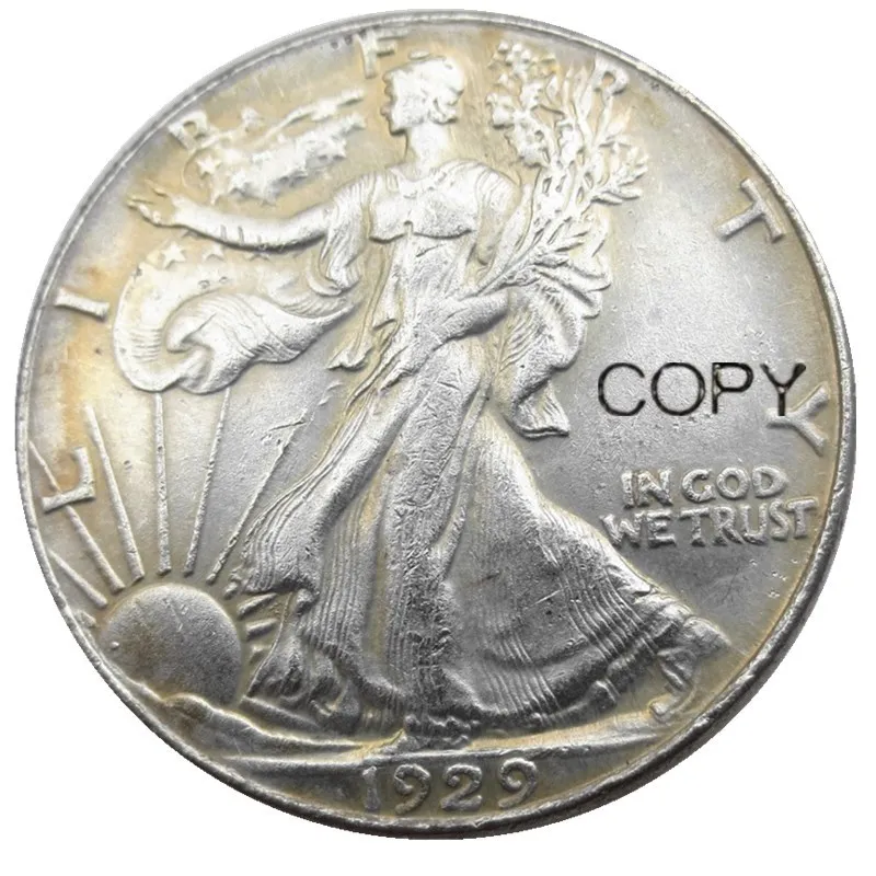 Американские посеребренные копировальные монеты 1929-DS ходячая Свобода Половина доллара