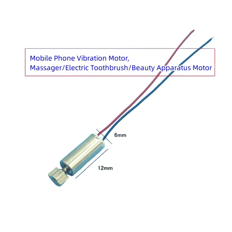 

5PCS/LOT 6*12mm 612 vibration Motor Massager,for Massager,Electric Toothbrush,FaceMaster,Mobile Phone Vibration Motor