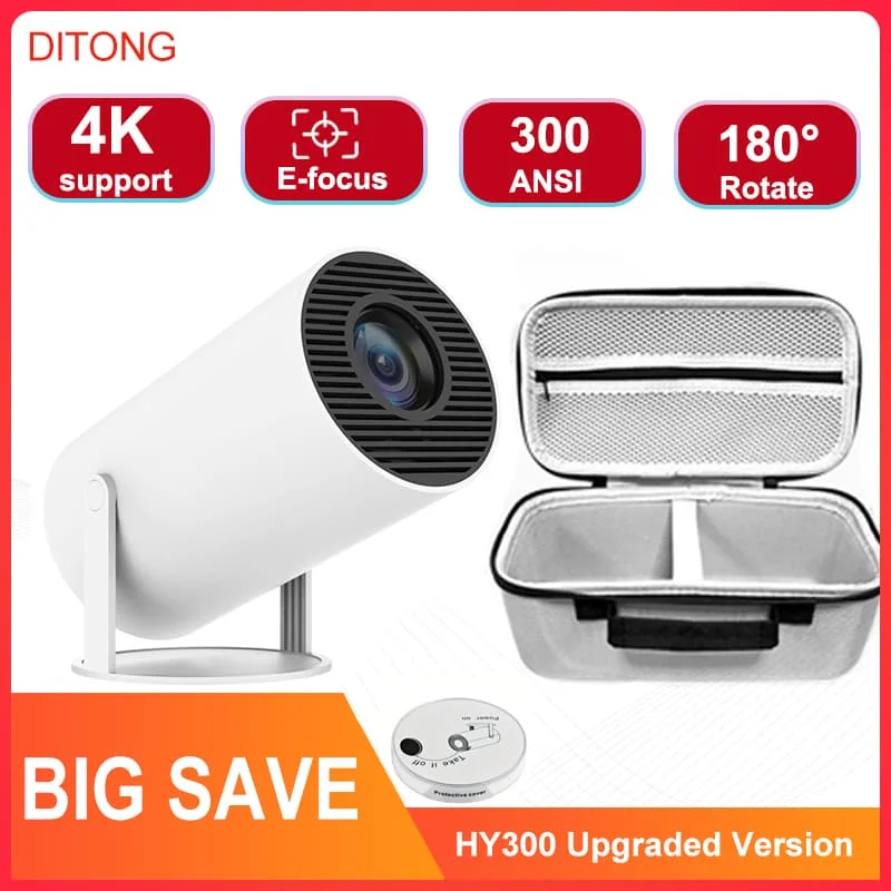 HY300 アンドロイド11ポータブル屋外プロジェクター新品未使用 Magcubic プロジェクター HY300 プロ 4K Android 11 デュアル