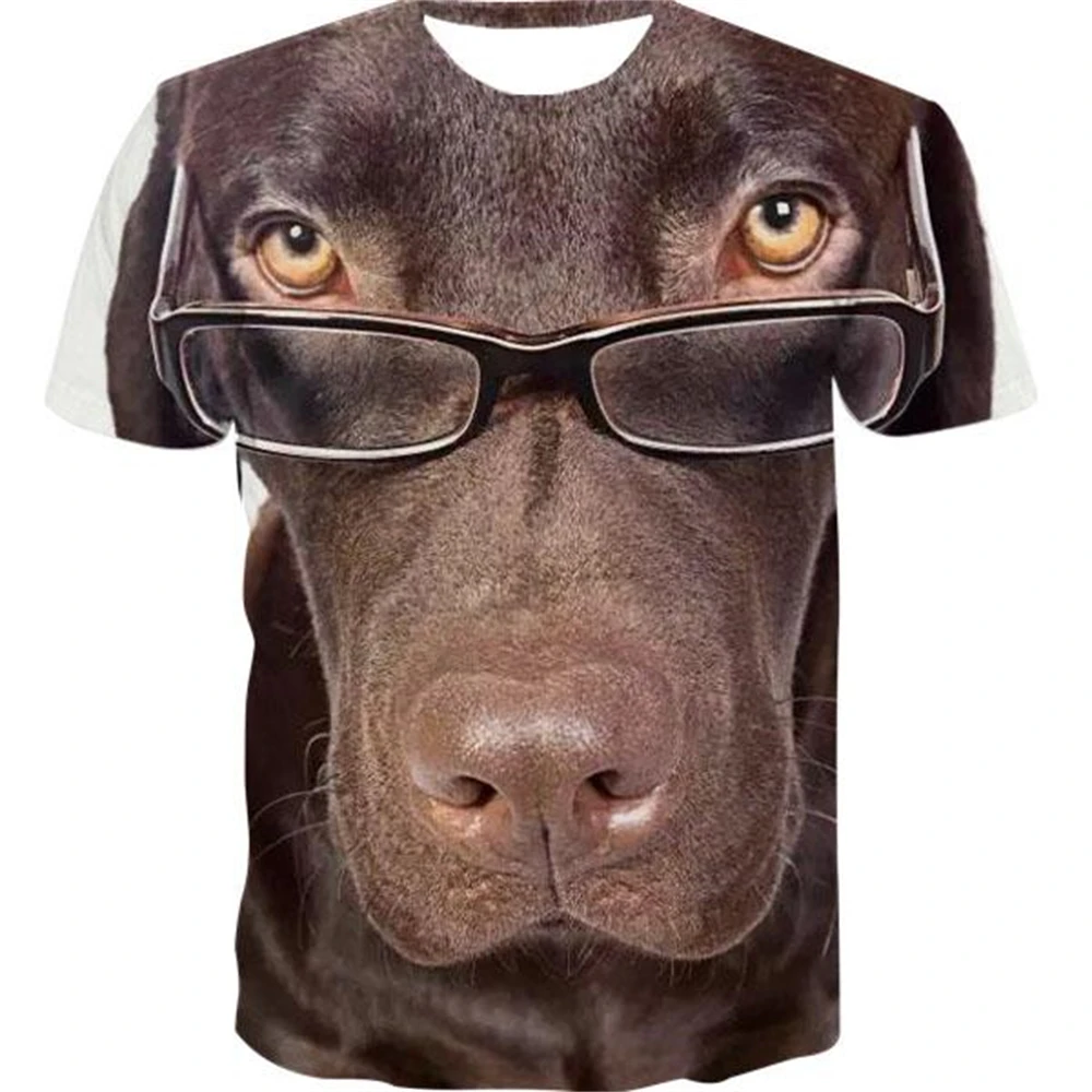 Animals Face Printing T-shirts Children's Cltohing Short Sleeve T shirts Casual Dog Cute Kids Tshirt Fashion Pajamas t shirt cotton t shirt kids t shirt