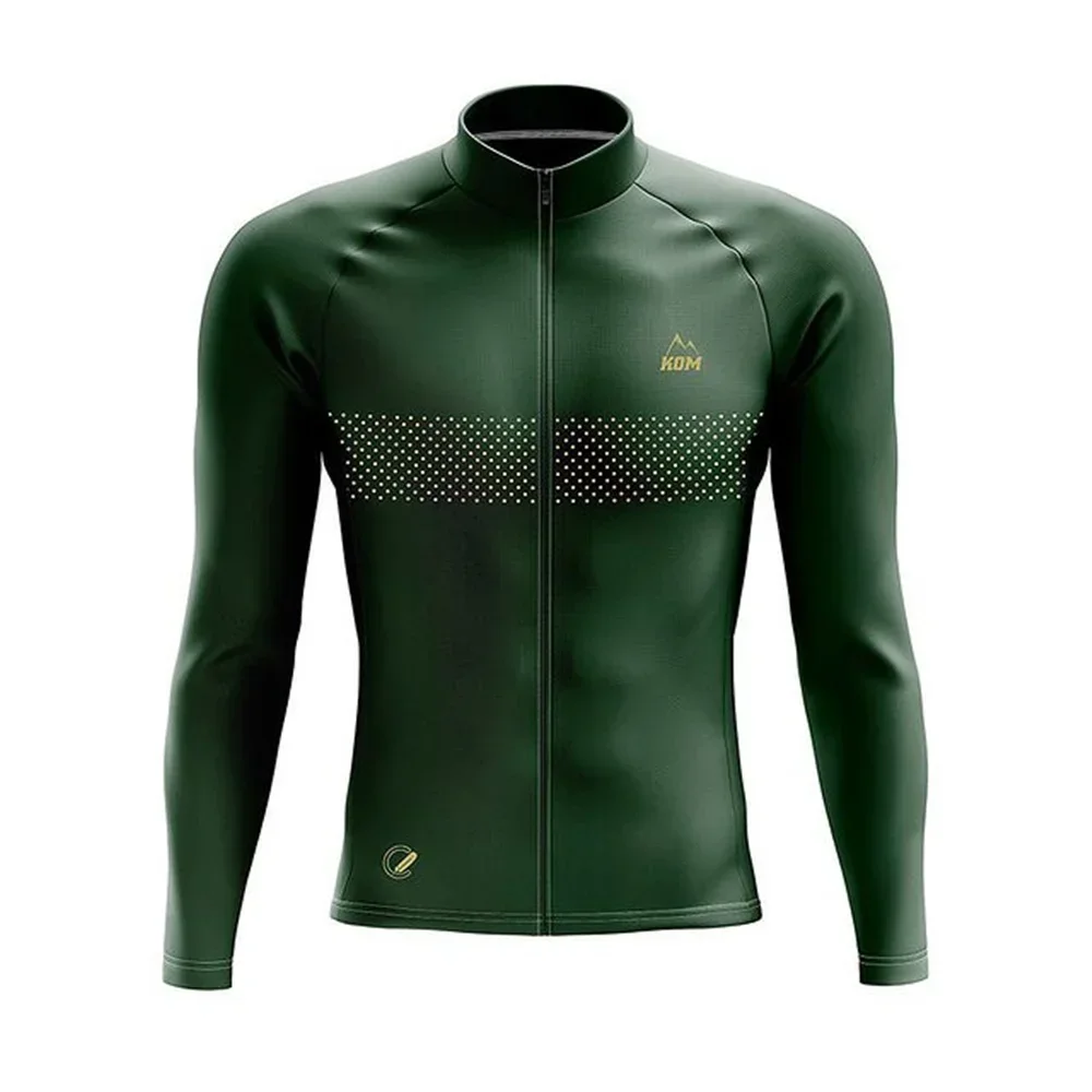 Kom Cycling Sportswear Men's Long Sleeve Winter Thermal Fleece Warm Bike Clothing Ciclismo Jaqueta Corta Vento Bike Team Jackets