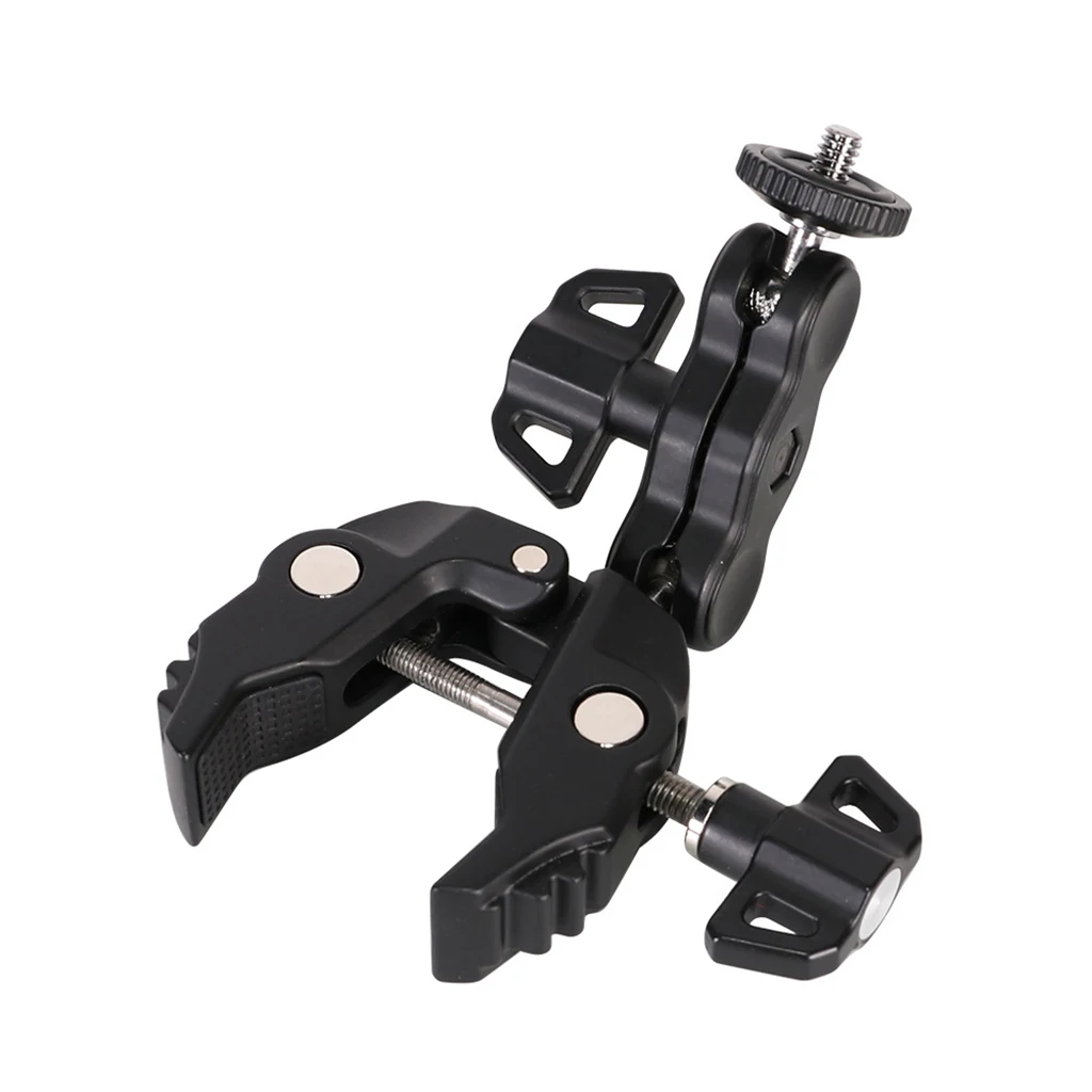 Description Picture 2 of itemSuper Camera Clamp 360 Ball Head 1/4" Multi-function for GoPro DSLR Monitor Light Mic Bike Handlebar Sport Camera Holder Mount