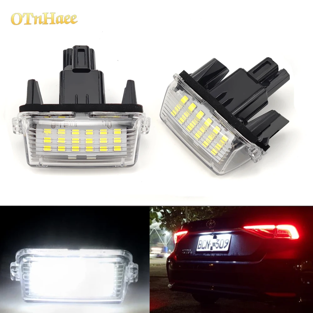 2pcs LED License Number Plate Light Lamp For Toyota Camry Corolla Prius