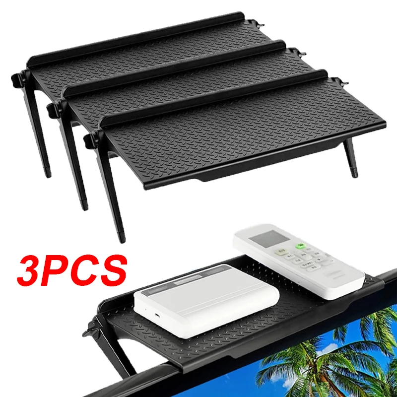 TV Screen Top Storage Shelf Adjustable Monitor Storage Rack Computer ...