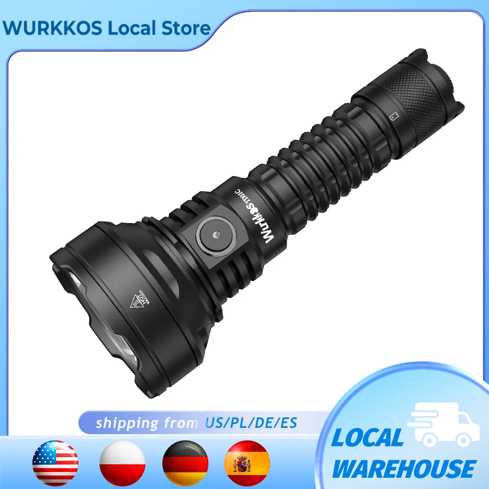 Wurkkos TD01C 21700 Akumulatorowa Latarka Taktyczna LED USB-C 1800Lm z Polski za $38.55 / ~143zł