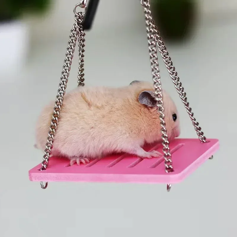 Wooden Hamster Toys Rainbow Bridge Seesaw Swing Small Animal Activity Climb Toy Pet Accessories Gerbils Rabbits Chinchillas