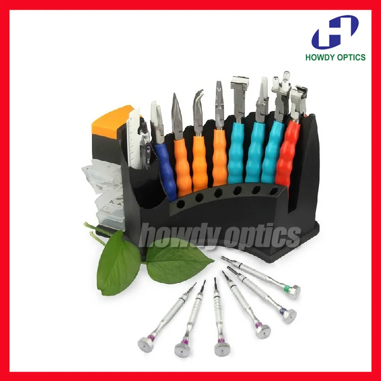 S08c Optical Repair Tools Eyeglasses Tool Set Kit 14 Pcs Screwdrivers