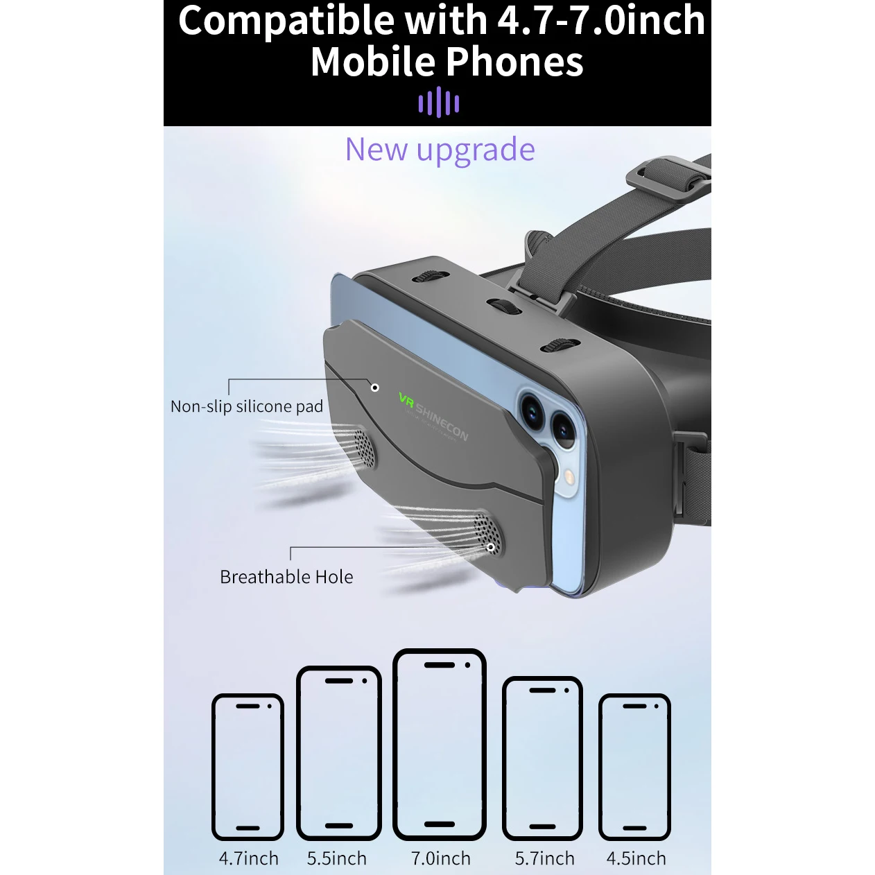 Occhiali VR 3D Viar Telefono Cuffie per realtà virtuale Dispositivi per casco Lenti intelligenti Occhiali per smartphone Cellulare Hedset Set di giochi per dispositivi mobili - immagine 5