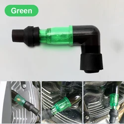 BLALION Universal Motorcycle Ignition Flash Cap - 90° Spark Enhancer (Green)