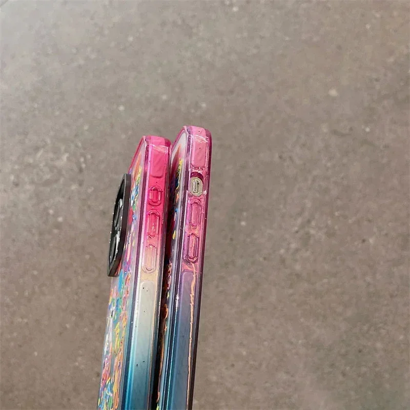 2.0 Acrylic Colorful Border Cartoon Animal iPhone 11 12 13 14 15 Pro Max Case - Protective iPhone Case