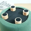 1Pc All Inclusive Cylindrical Ottoman Cover Elastic Footstool 360 Degree Protector Ottoman Cover for Living Room Easy Install 3