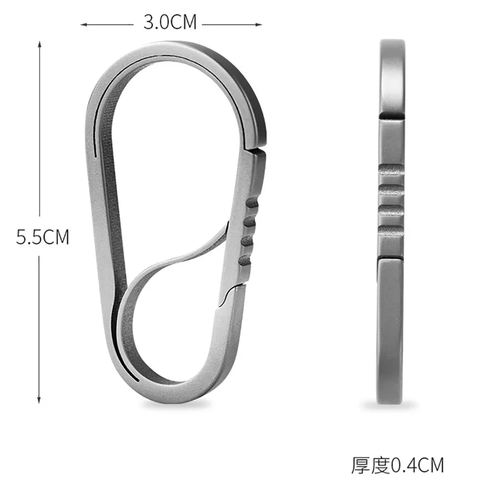 Versatile Titanium Alloy Outdoor Keychain Carabiner Clip Gift