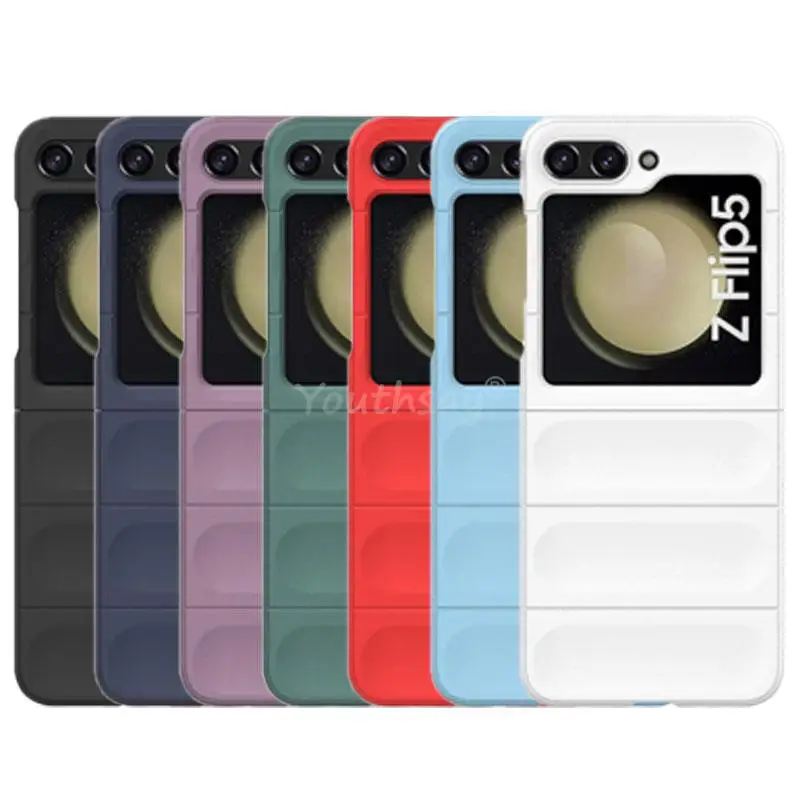 Per Samsung Galaxy Z Flip 5 Custodia In Silicone Pc Capa Samsung Z Flip Fold 5 4 3 Custodia Protettiva Per Telefono Custodia Anti-Goccia Z Flip 5 Cove