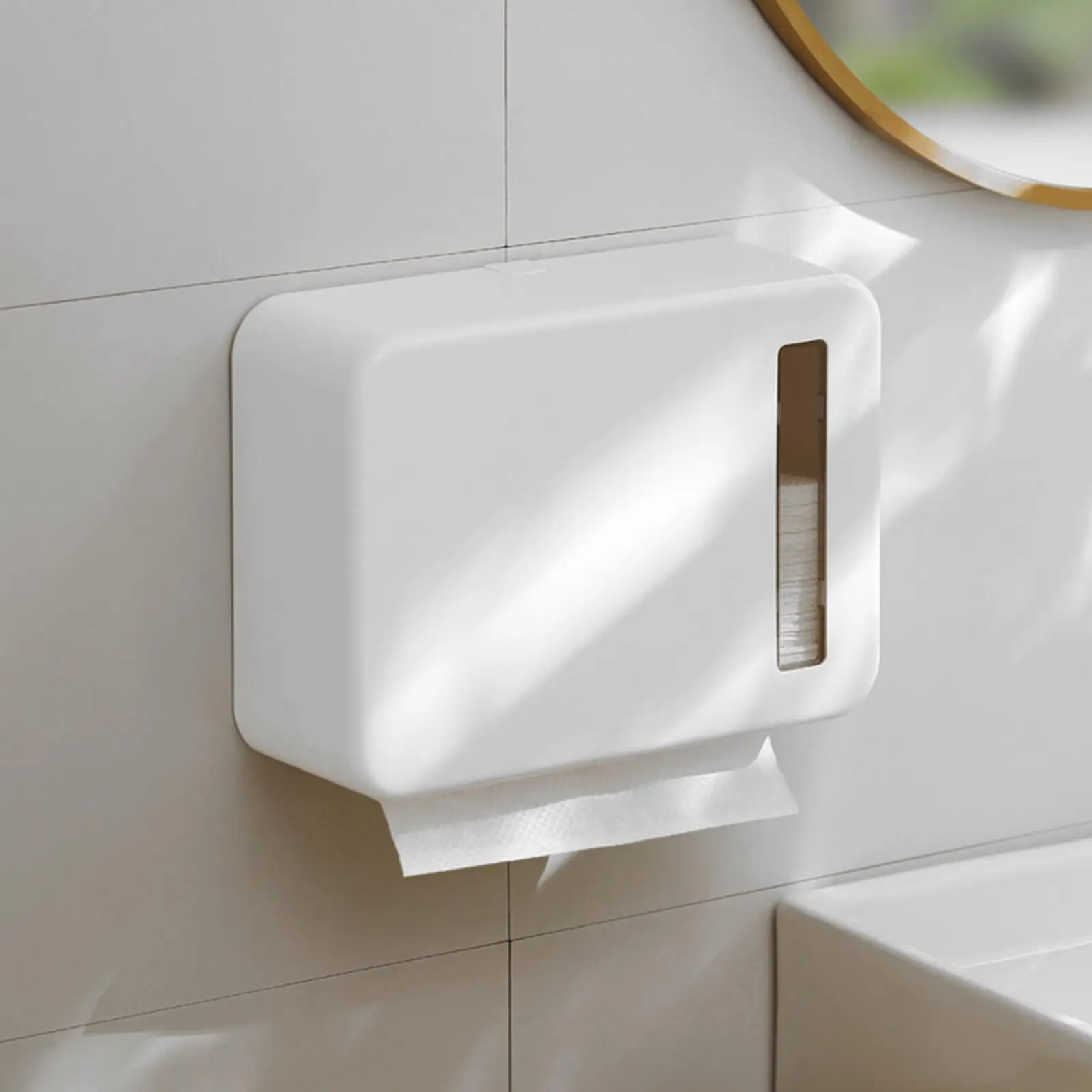 Tissue Paper Cover Box Attached Paper Towel Dispenser Storage Case for Apartment 3